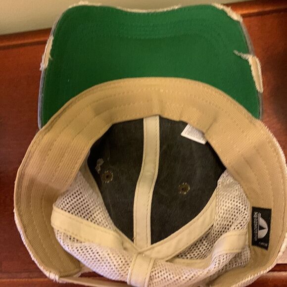 Dark gray & cream distressed “Thelma” cap. - Picture 6 of 7